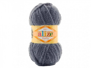 Пряжа Alize Softy. 50гр. Угольно-серый (87)