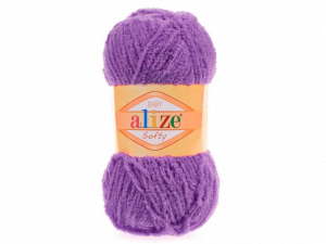 Пряжа Alize Softy. 50гр. Фиолетовый темный (44)