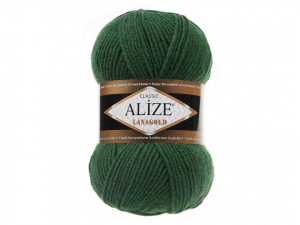 Пряжа Alize Lana Gold. 100гр. Зеленая трава (118)