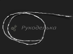 Бусины. Гематит серебристый. Брус 1,5х3,5мм. Нить.