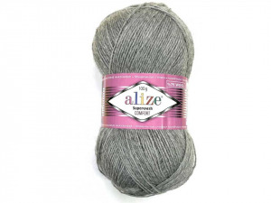 Пряжа Alize Superwash. 100гр. Серый (21)
