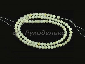 Бусины. Перламутр граненый 4мм. Нить.