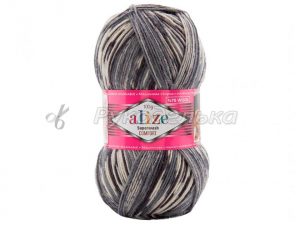 Пряжа Alize Superwash. 100гр. Серо-белый (8064)