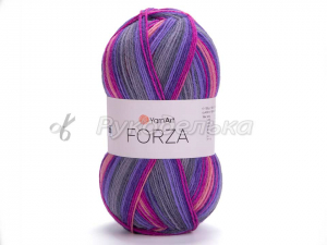 Пряжа YarnArt. Forza 100гр. Сирень-серый-розовый (2501).